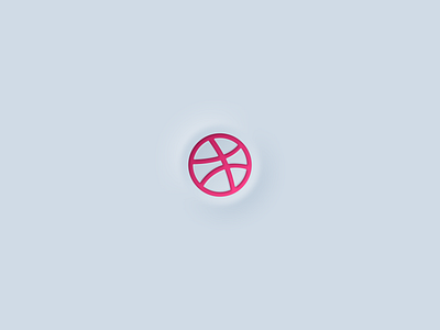 Neomorphism Dribbble Logo 2020 2020 trend dribbble graphic design icon identity illustration logo logo design logodesign logopron logotype mark neomorphic neomorphism new pop trend trending vector