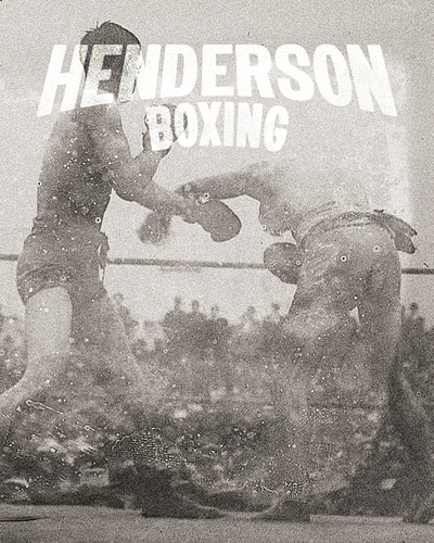 Henderson Boxing Logo boxing boxing gloves branding graphic design logo sporting equipment sporting gloves sports logo sportswear typography