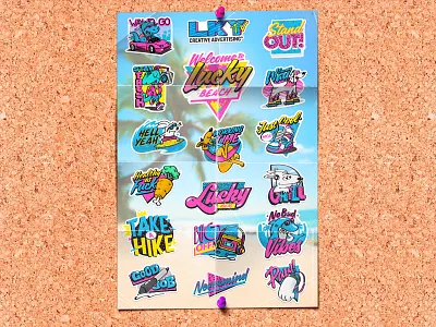 90's Poster artistic characters digital drawing fresh goodvibes healthy lucky old poster print retro retro design stickers vector wacom work