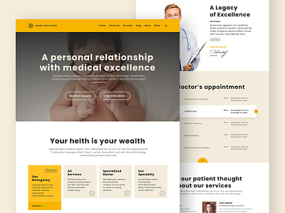 Medical, Landing Page Design apps concept design help home home page landing page medical medical app medical care medicine minimal pixorus ui ux ux design vector web web design website design