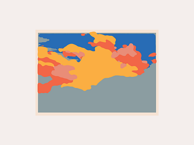 Out the Window drawing illustration line art postcard print sky skyview sunset