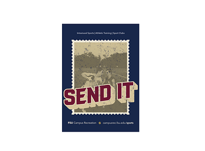 Send It Postcard campus recreation intramural sports postcard sports