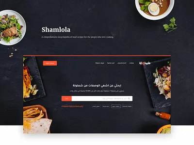 Shamlola - Food Recipes Website blog cooking delicious design dish drink eat food health modern recipe ui ux website