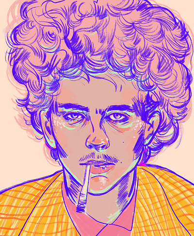 timothee celebrity digital portrait drawing illustration kyle brushes photoshop portrait portrait art portrait illustration the french dispatch timothee timothee chalamet wes anderson