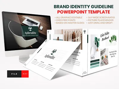 Brand Identity Guideline PowerPoint Layout Design brand brand identity guidelines branding business concept creative identity label logo management market marketing media plan product proposal startup trademark value