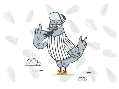 Pigeon character character design illustration pigeon print sticker vector