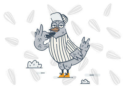 Pigeon character character design illustration pigeon print sticker vector