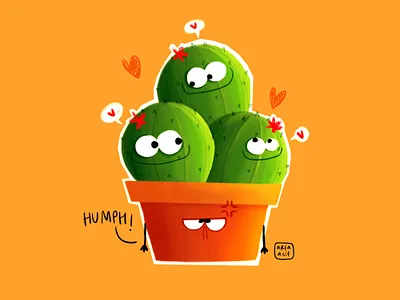 Love's in the air ;) art artist cactus children book illustration funny illustration illustration art love photoshop
