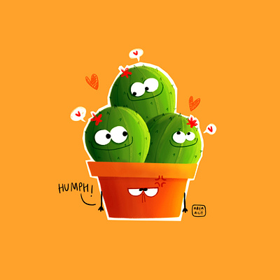 Love's in the air ;) art artist cactus children book illustration funny illustration illustration art love photoshop