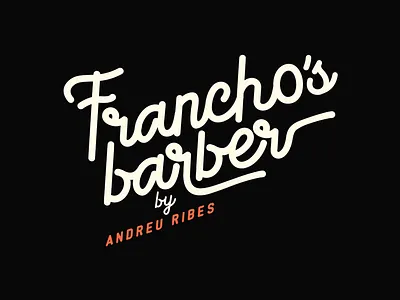 Logo for Francho's Barber branding design illustration logo typography