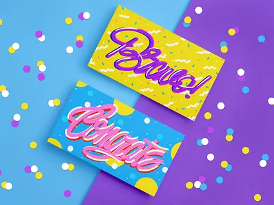 Achievement Cards brush card color colorful colourful art custom handwritten illustration lettering script type typography