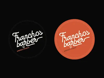 Franchos's Barber branding illustration logo typography vector