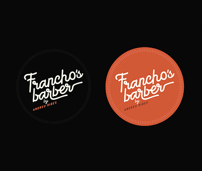 Franchos's Barber branding illustration logo typography vector