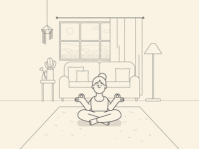 Yoga styleframe character design design illustration illustrator styleframe vector yoga