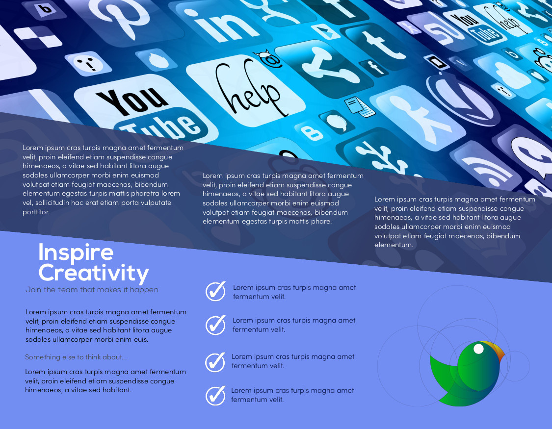 Social Media Brochure branding brochure design illustration illustrator print print design typography