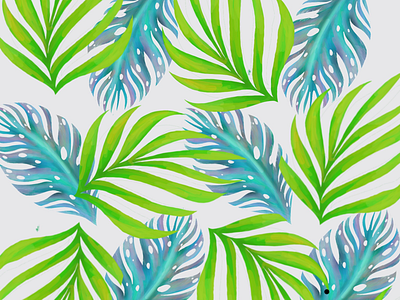 Plant Party Pt.2 illustration leaves pattern procreate