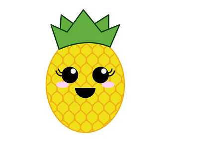 All Smiles and Pineapples affinity designer design graphic illustration illustration art pineapple