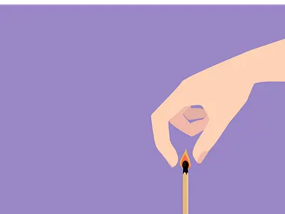 Extinguish Match burnout illustration match vector