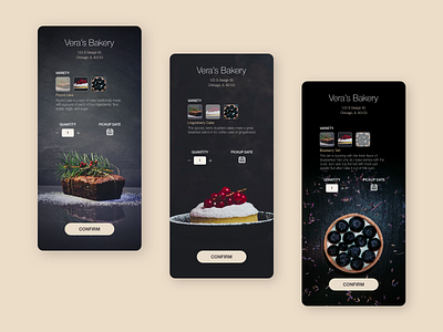 Daily UI 054: Confirmation bakery cake confirmation dailyui dailyuichallenge dark design helvetica helvetica neue mobile sketch ui uidesign