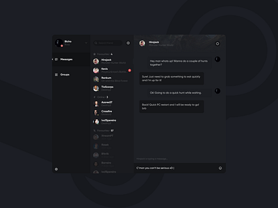 Daily UI Challenge #013 - Direct Messaging 100daychallenge chat app chatting clean dailyui interface messages steam ui videogame videogames web design website