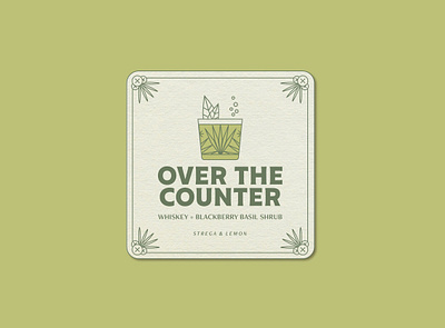 House Shrub OTC Recipe branding coaster design cocktails design prohibition recipe