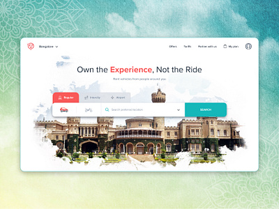 Drivezy - Landing Page Concept bangalore bike branding car design homepage landing page logo minimal rental travel typography ui ux vector web web design website website design