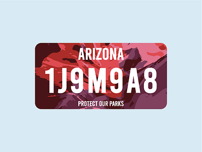 License Plate 1 arizona branding car design flat design flat illustration illustrator license plate lines minimal nature state travel vector vector illustration warmup