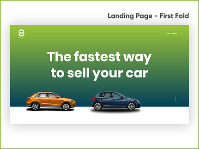 Landing Page - Car Re-Sellers concept design first fold firstfold landing page marketing ui web web design website