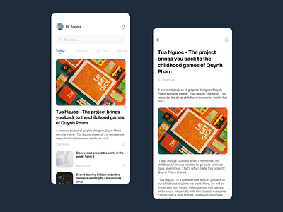 News App - UI designing app design fluent design icon illustration ios minimal typography ui ux