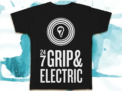 24/7 G&E blackandwhite bulb concentric knockout light lightbulb shirt shirt mockup shirtdesign tshirt typogaphy watercolor