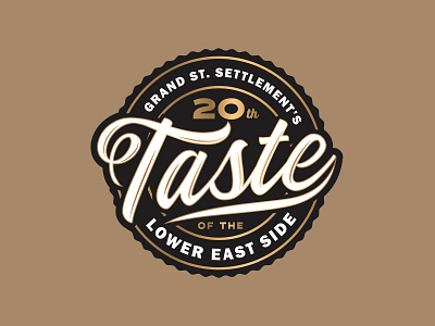Taste Badge badge badge design brand circle logo design font food identity lettering logo mark new york restaurant stamp taste type