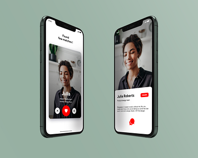 Tinder like Lunch Meetup App within Organization - 2 app app design application branding chennai chennai designer design dribble india interface minimal mobile app profile page tinder ui