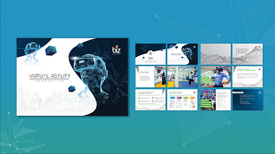 Virtual Reality - Brochure Spreads a5 brochure branding brochure design corporate brochure corporate design design illustrative design modern design