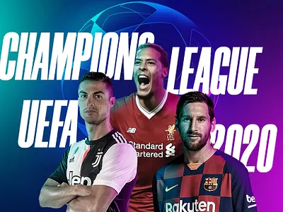 UEFA Champions League 2020 design photoshop typogaphy