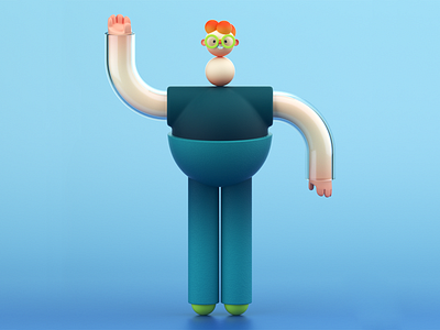 This is Charlie. 3d 3d design c4d character character design cinema4d cute design illustration minimal octane