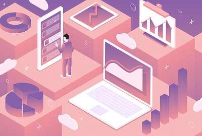 Illustration Isometric design dribbble illustration isometric isometric design vector web