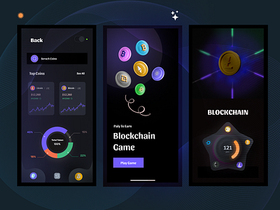 Blockchain mobile app design application design interface startup ui ux