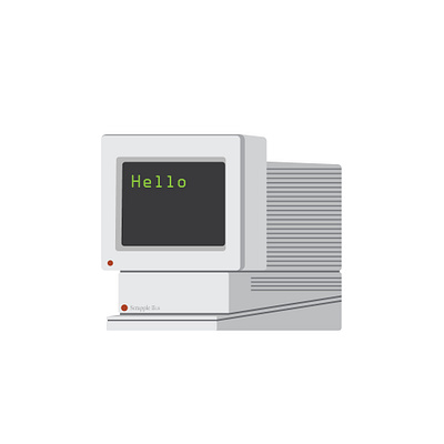 Scrapple iiGS apple apple design classic concept design flat icon industrial vector