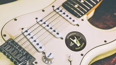 Volume Control Anniversary Sticker belfast guitar merch design merchandise music northern ireland rock sticker