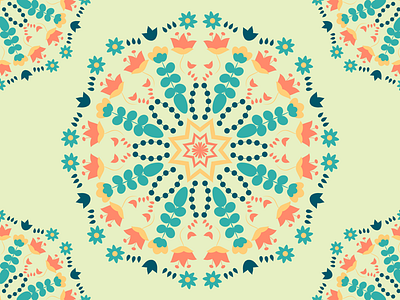 Floral Mandala botanical floral illustrations illustrator mandala pattern pattern design print print design