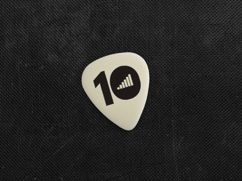 Volume Control Glow In The Dark Anniversary Plectrum belfast guitar merch design merchandise music northern ireland plectrum