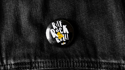Girls Rock School Northern Ireland Badge badge badges belfast branding girls rock lettering logo merch design merchandise music northern ireland pin rock
