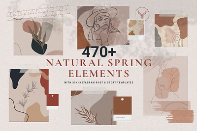 Natural Spring Graphics & Instagram Elements creative creative design creative market creativemarket elegant fashion graphics graphics package hand drawn hand drawn shape hand written instagram instagram pack instagram stories products social media social pack