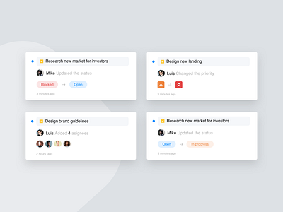 Project Management Tool - Cards design exploration card design design exploration designinspiration pm project management tool project managment uidesign ux ux design uxui