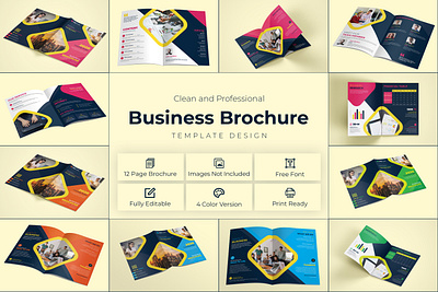 Business Magazine Brochure Template 2020 bifold brochure branding design brochure business brochure corporate creative creative design design magazine magazine design marketing print proposal template temple trending