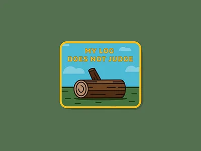 “One day my log will have something to say about this.” badge badge design badgedesign branding design flat icon illustration illustrator lettering log lady logo minimal twin peaks type typography vector
