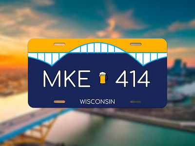 Weekly Warmup - License Plate beer design license plate milwaukee vector weekly warm up weeklywarmup wisconsin