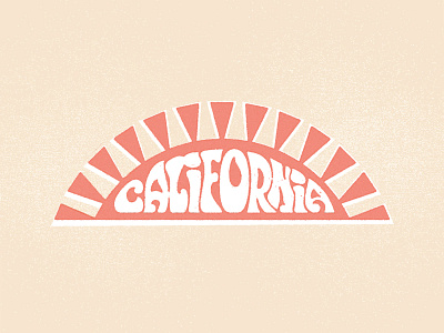 California Sun california hippie lettering sun type