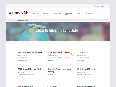 Events page figma website design