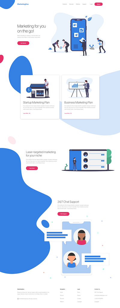 Website Landing Page Design illustration landing page design marketing minimalist ui uidesign undraw web design